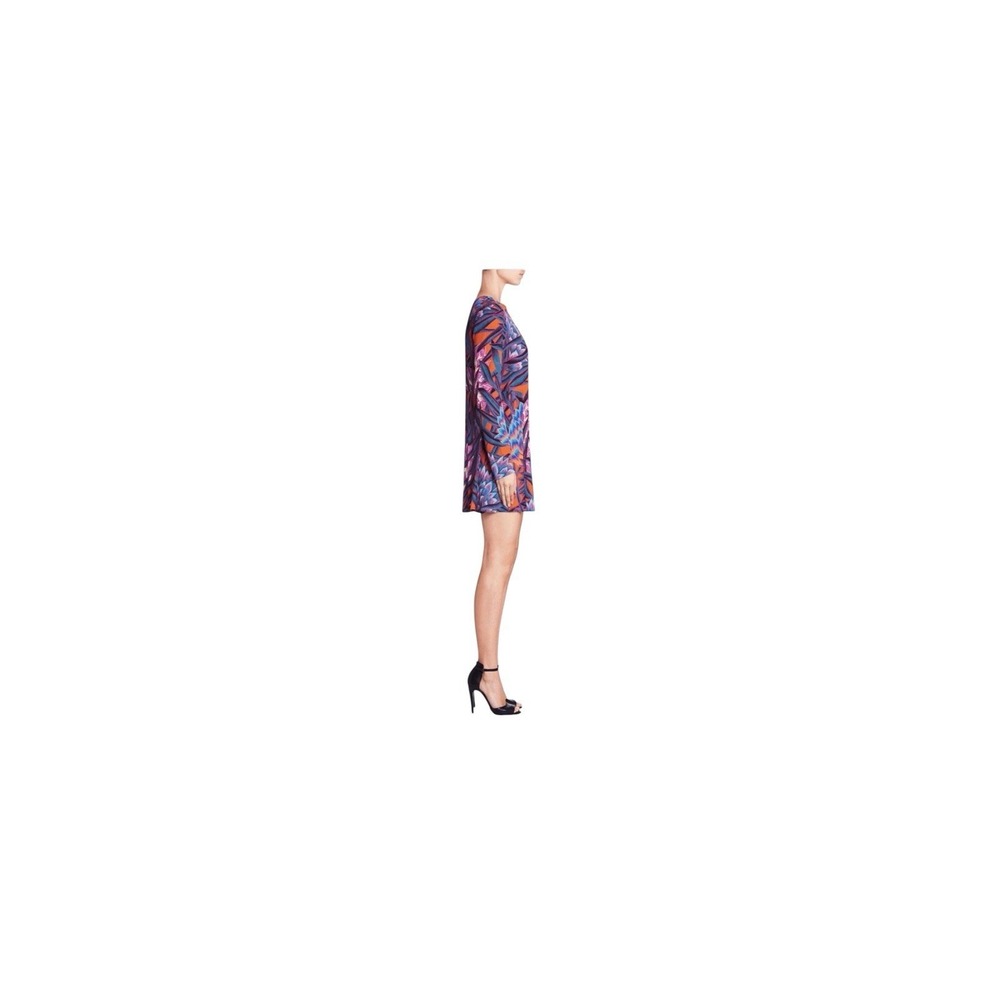 Mara Hoffman Herbarium Swing Dress Persimmon Abstract Print Long Sleeve Sz  S - Picture 7 of 16